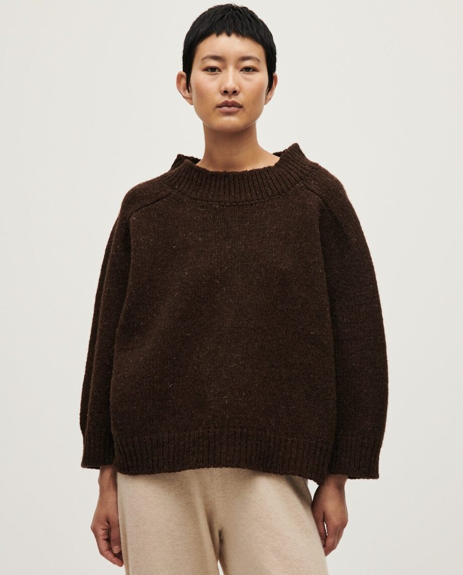 Cardigan Over in Lana Mouliné