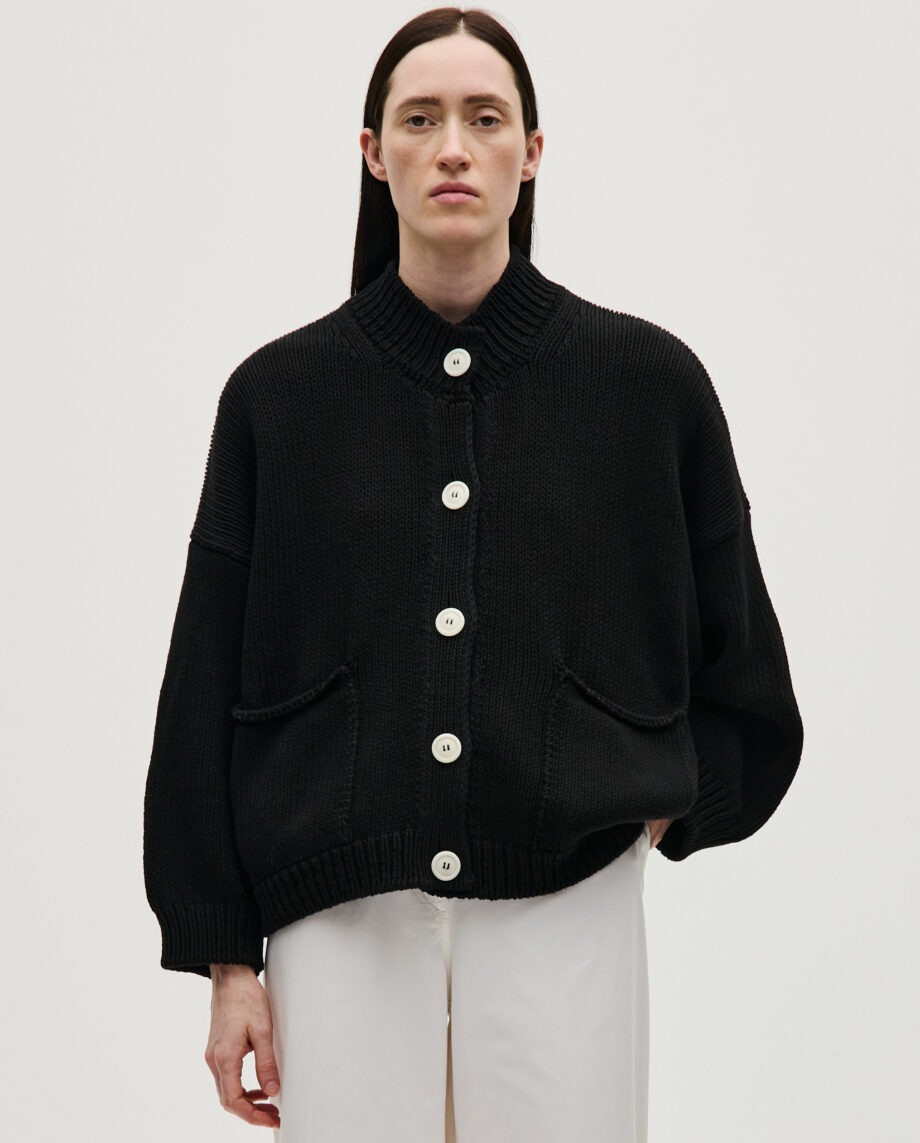 Giacca con Taschine in Lana Mouliné